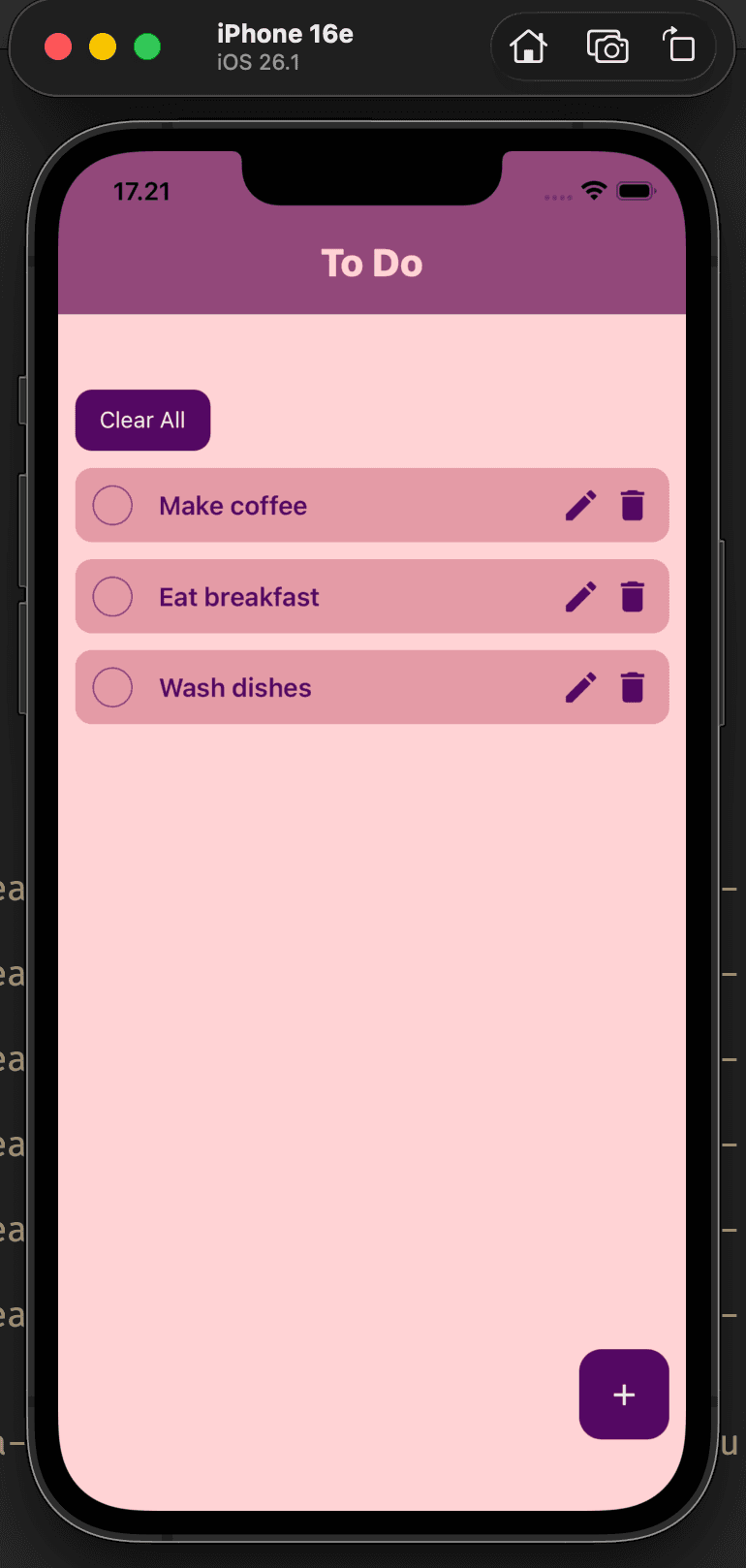 Mobile Todo List Application